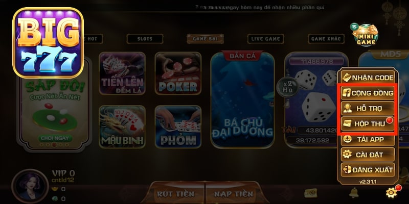 Dịch vụ chăm sóc khách hàng tại Big777